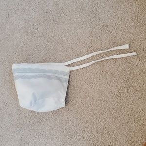 Newborn Mayoral - Baby Bonnet w/ Grey Lace Detail & Ties | 2-4M